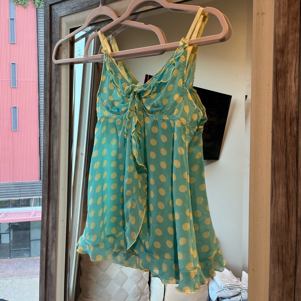 POLKA DOT mesh top